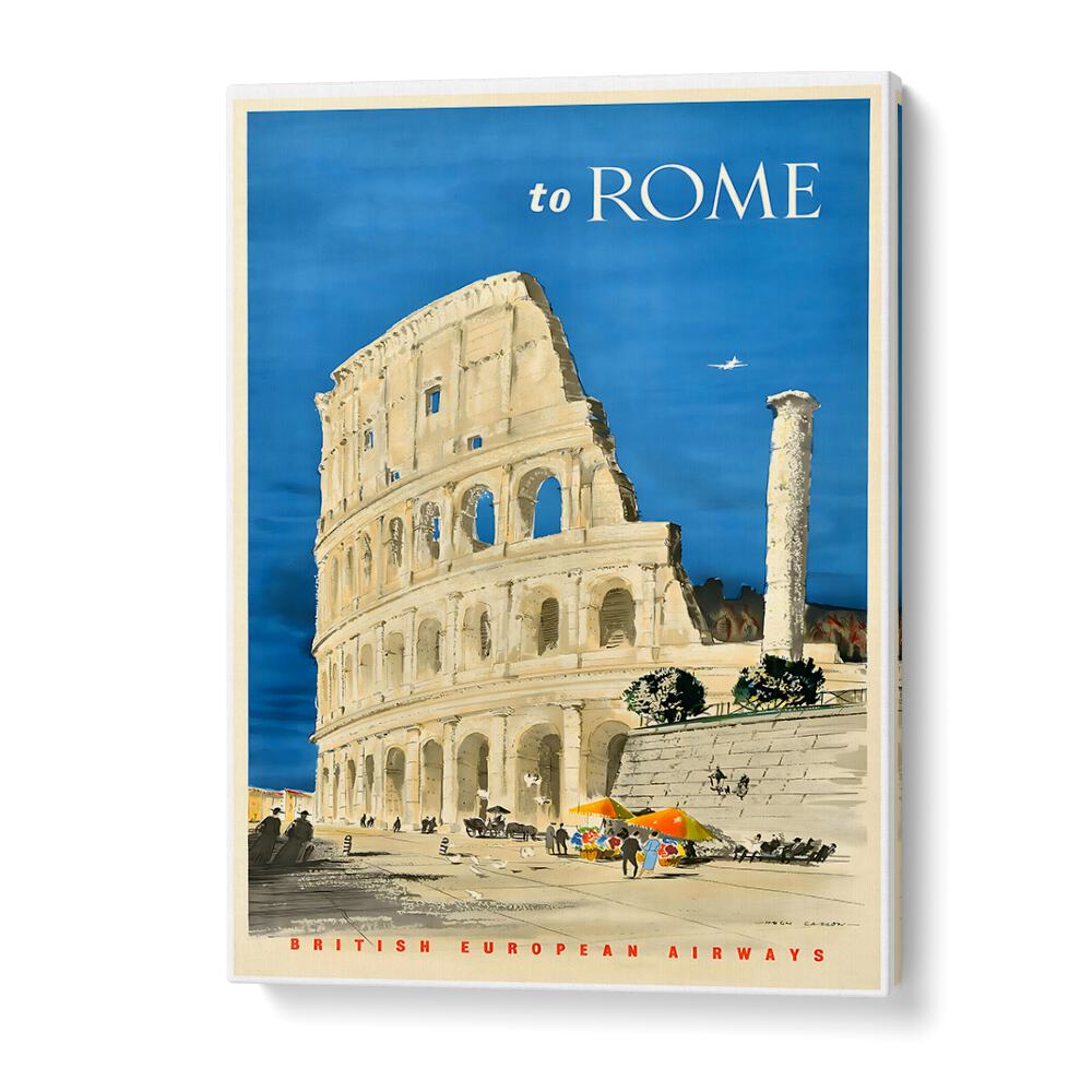 Stunning ROME, VINTAGE TRAVEL POSTERS featuring the iconic Colosseum, perfect for elevating your decor.