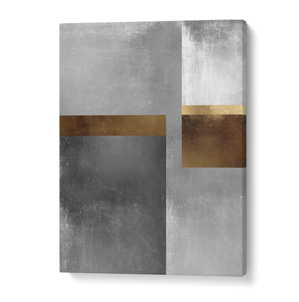 Elegant GOLD AND SILVER VI, GEOMETRIC ART PRINTS featuring a modern design that enhances any creative project.