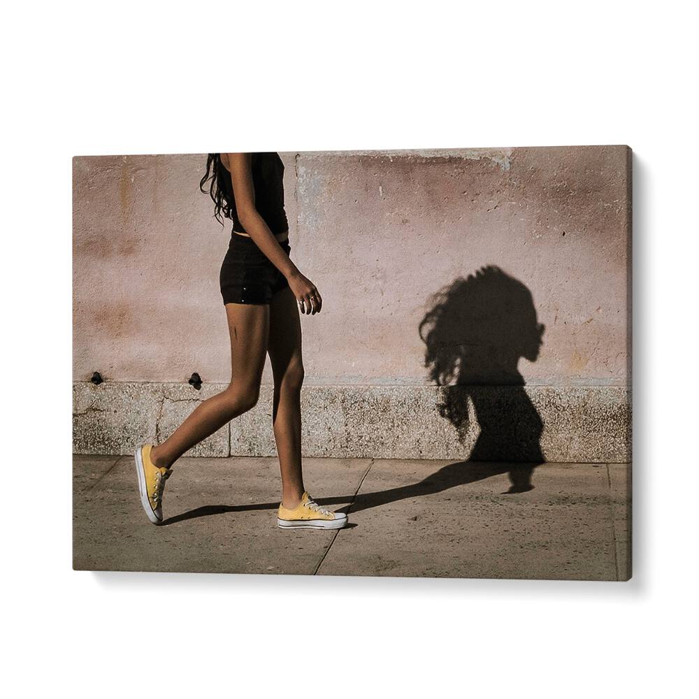 A person walks in the city, casting a striking silhouette, perfect for SHADOW, PHOTOGRAPHY PRINTS collection.