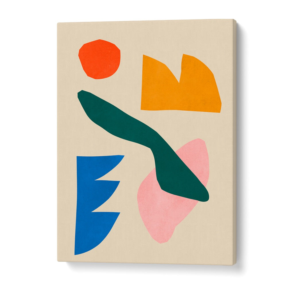 Vibrant EXPRESSIVE XIII, GEOMETRIC ART PRINTS showcasing bold shapes and colors, perfect for creative spaces.