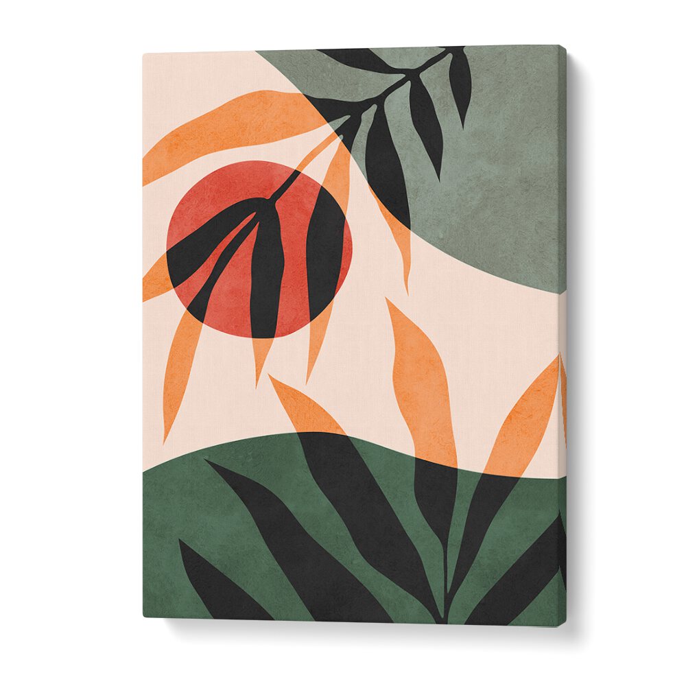 Colorful abstract design featuring LEAVES II, BOHO ART PAINTINGS to bring nature's tranquility to your home.
