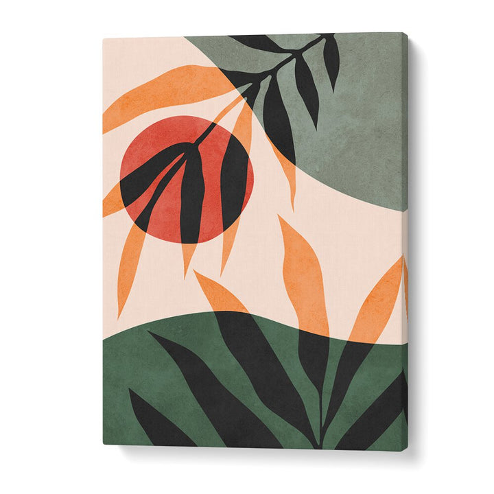 Colorful abstract design featuring LEAVES II, BOHO ART PAINTINGS to bring nature's tranquility to your home.