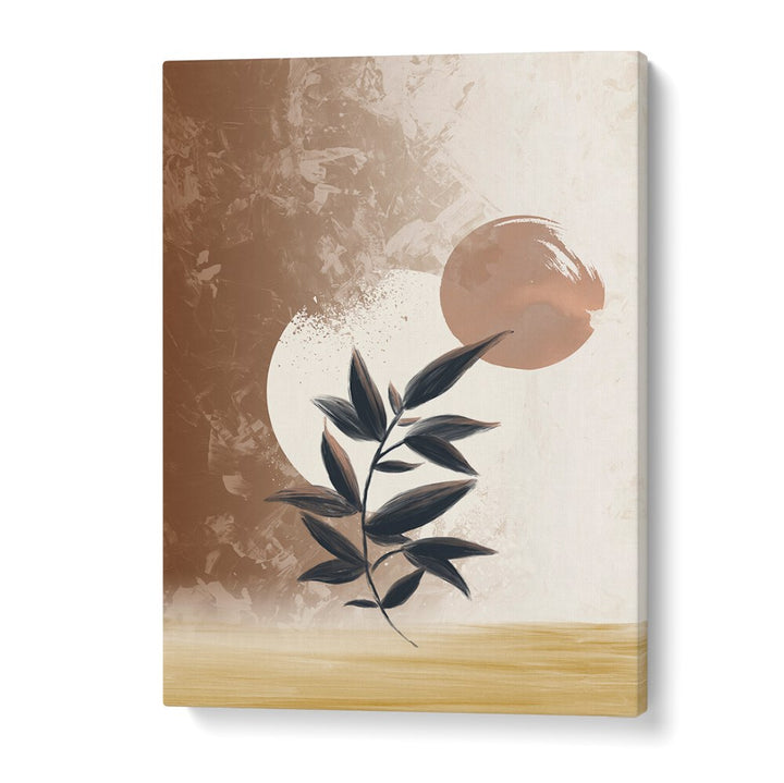 Elegant AKINTOLA, BOHO ART PAINTINGS featuring a serene leaf design and warm tones for a stylish home accent.