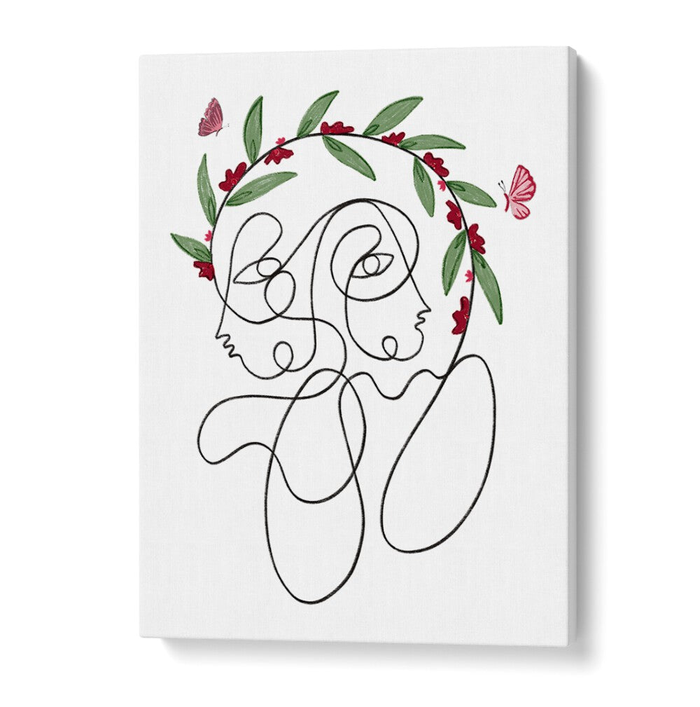 Elegant BLOSSOMING CONNECTION, LINE ART PAINTINGS blend beauty and functionality for contemporary home décor.