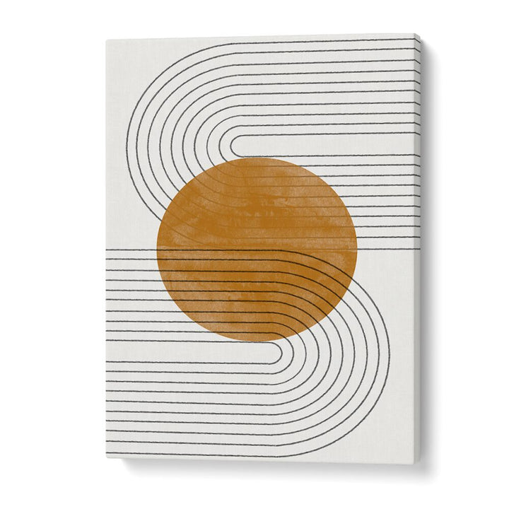 Contemporary lines and warm tones define ABSTRACT FLOW II, BOHO ART PAINTINGS by The Miuus Studio. Elevate your space!