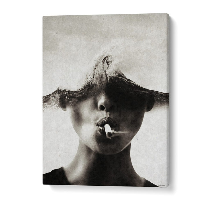 Surreal art print "THE SOUND OF WAVES" by Underdott reveals a captivating blend of sound and imagery.