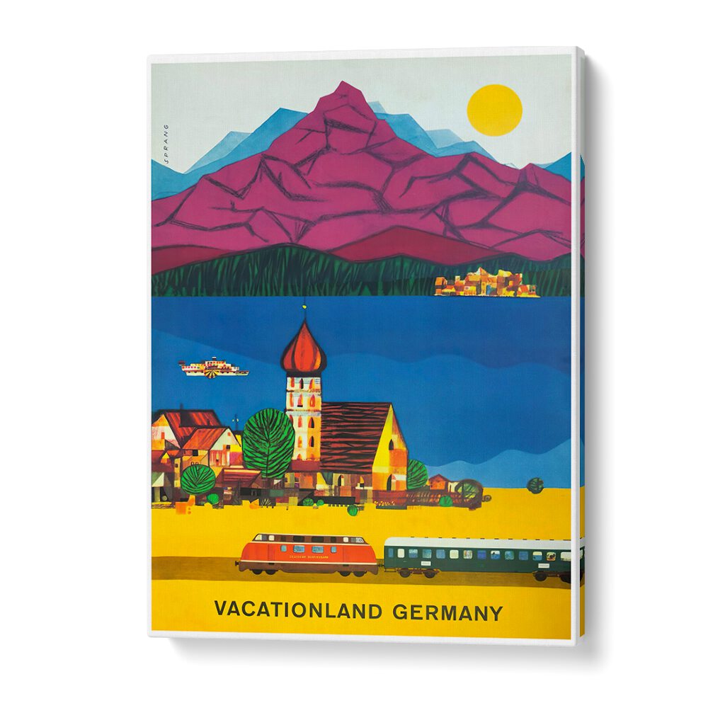 Vibrant GERMANY I, VINTAGE TRAVEL POSTERS showcasing picturesque landscapes and charming architecture for wanderlust.
