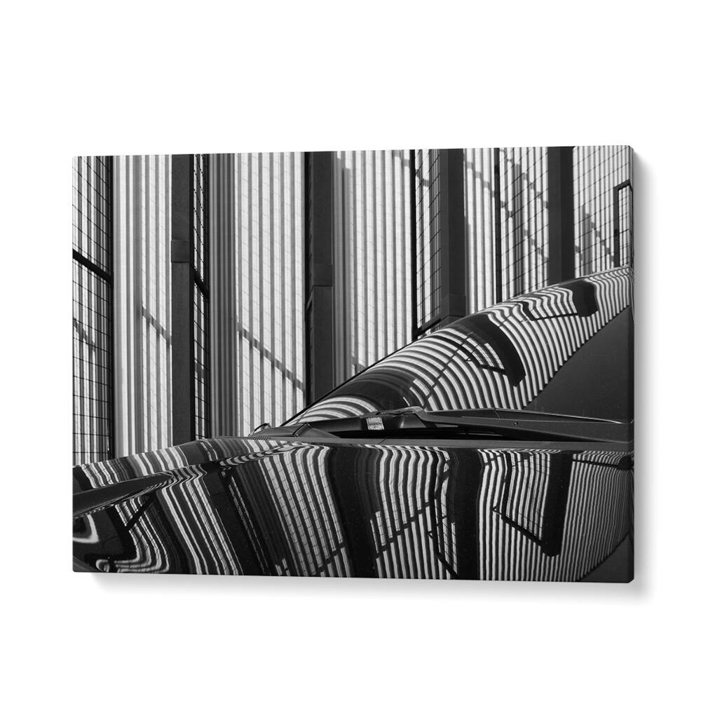 Captivating black and white STRAIGHT, PHOTOGRAPHY PRINTS showcasing urban reflections and architectural lines.
