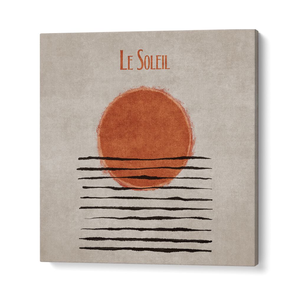 Elevate your decor with LE SOLEIL, BOHO ART PAINTINGS by Emel Tunaboylu, featuring a striking sun design.