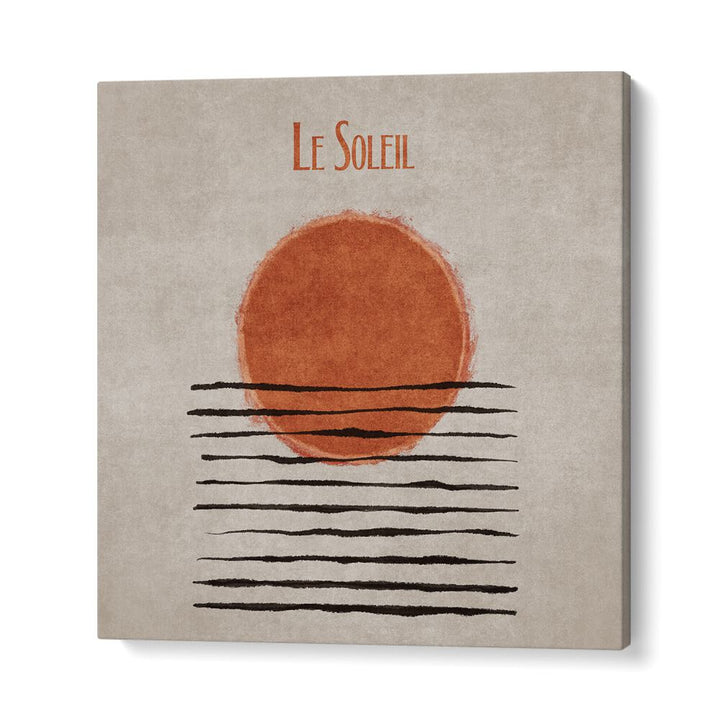 Elevate your decor with LE SOLEIL, BOHO ART PAINTINGS by Emel Tunaboylu, featuring a striking sun design.