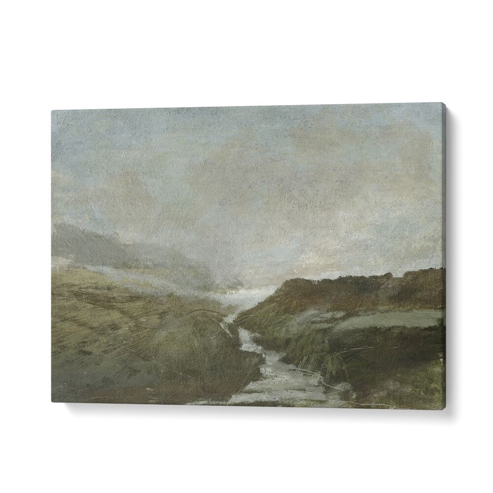 Serene Highland Brook landscape painting, perfect for enhancing elegance in your living space with nature's beauty.