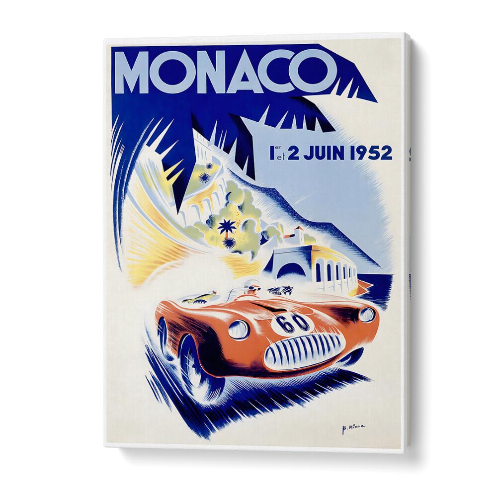 Experience the charm of MONACO I, VINTAGE TRAVEL POSTERS, showcasing Monaco's elegance and racing heritage.