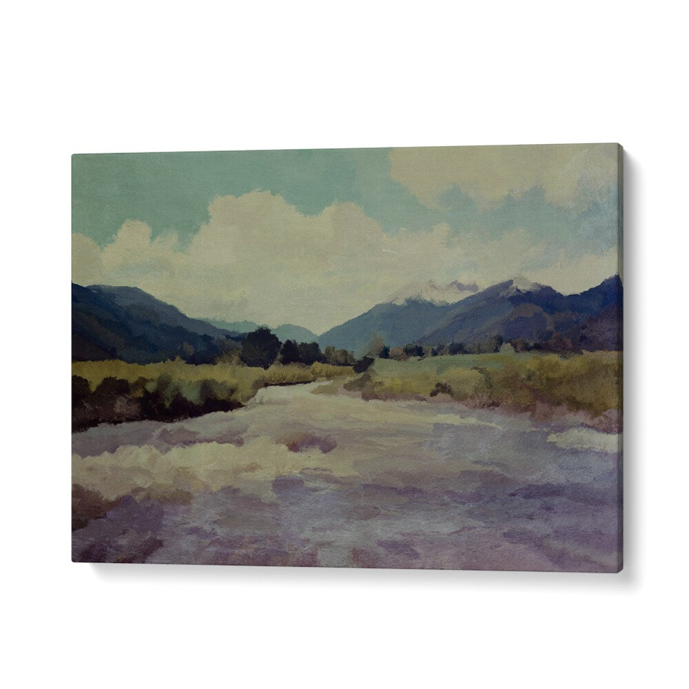 Serene VALLEY RIVER, LANDSCAPE PAINTINGS showcasing flowing rivers and lush valleys to enhance your space.