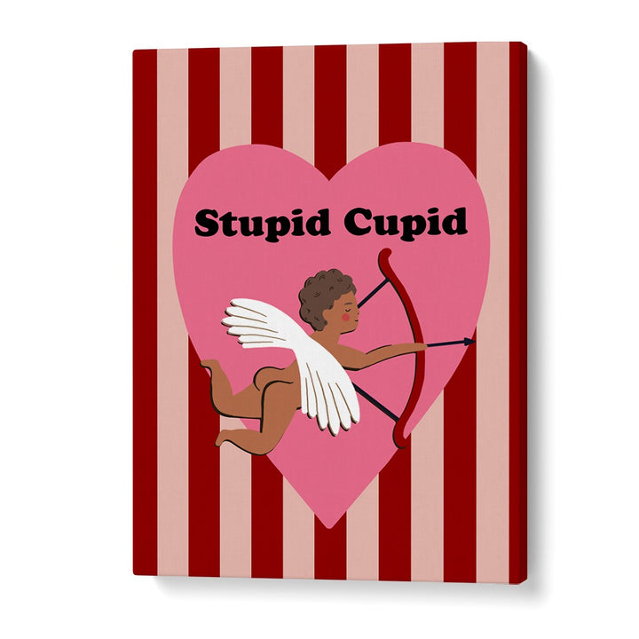 Whimsical STUPID CUPID, QUOTES poster adds humor and charm to any space, perfect for lovers of playful typography.