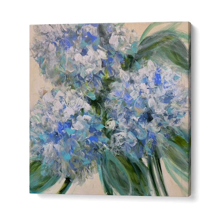 Vibrant AZURE BLOOM, FLORAL FLOWER PAINTINGS showcasing beautiful abstract blooms to enhance any space.