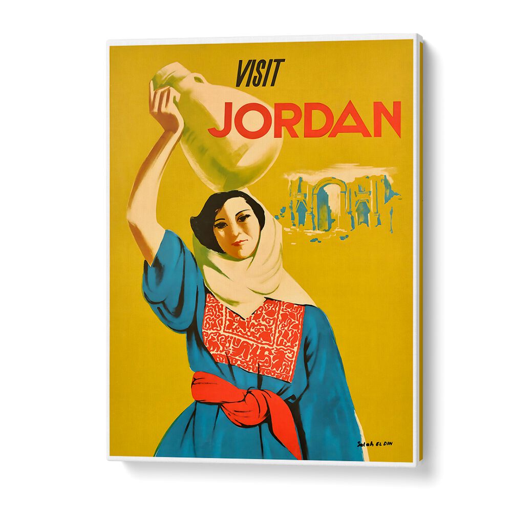 Decorate your wall with the vibrant VISIT JORDAN, VINTAGE TRAVEL POSTERS, showcasing Jordan's rich culture and landscapes.
