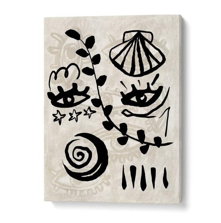 Bright black and white design showcasing the essence of summer in SUMMER HUES, BOHO ART PAINTINGS for vibrant decor.