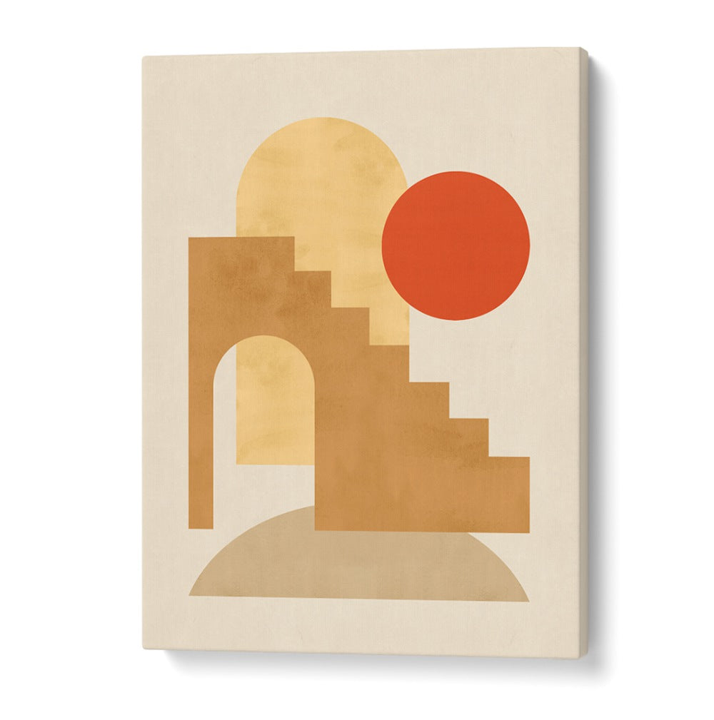 Elevate your space with COMPOSITION VII, BOHO ART PAINTINGS, featuring bold geometric shapes and warm colors.