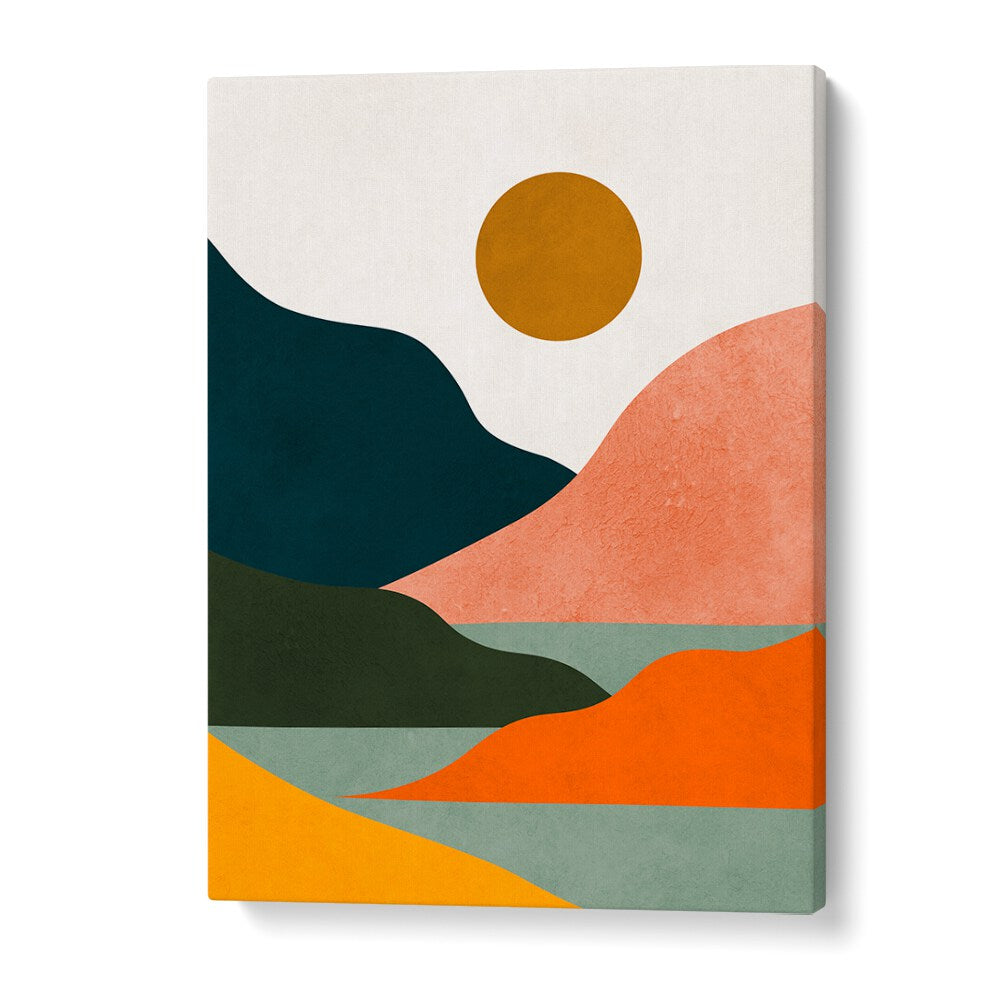 Stunning WATERCOLOR VI, LANDSCAPE PAINTINGS art print featuring vibrant colors and shapes to enhance your living space.