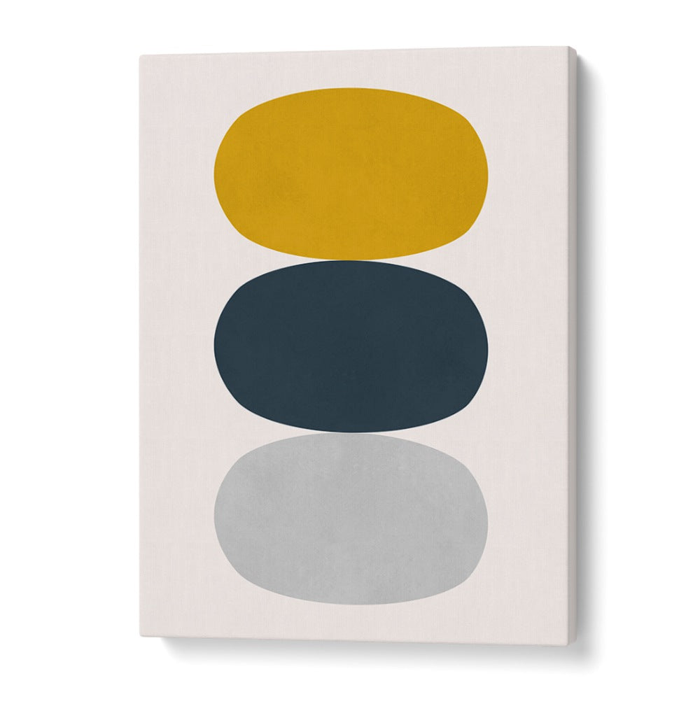 Stylish OVALS IN BALANCE II, GEOMETRIC ART PRINTS showcasing harmony with elegant colors for modern decor.
