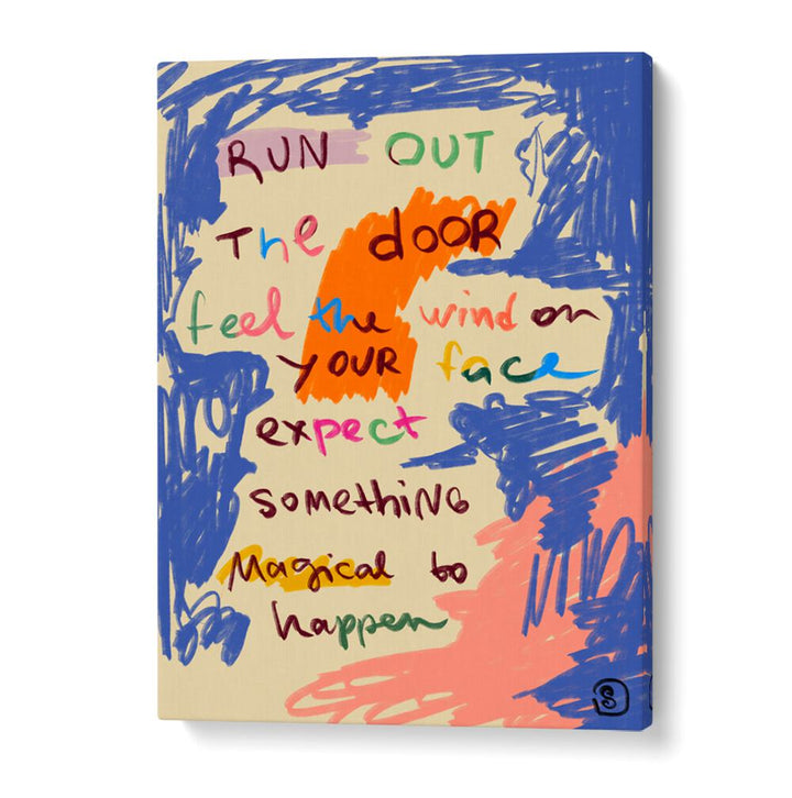 Colorful typography poster with an uplifting MAGICAL DAY MESSAGE, QUOTES to inspire positivity in your space.