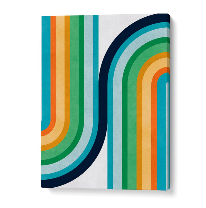 Colorful CURVED LINES II, GEOMETRIC ART PRINTS bring vibrant energy and dynamic style to any space or room decor.