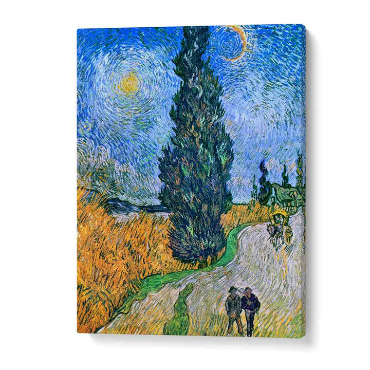 VINCENT VAN GOGH'S ROAD WITH CYPRESS AND STAR (1890) ,  VINTAGE PAINTINGS