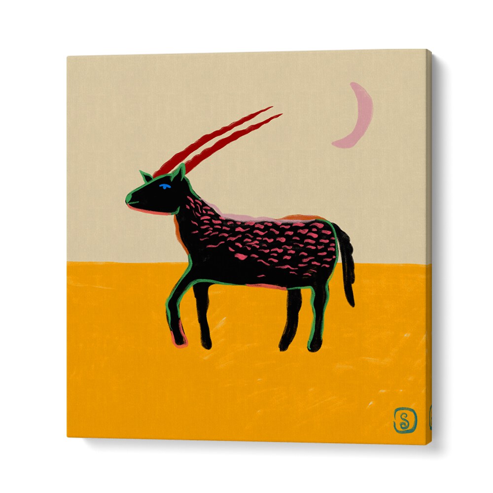 Colorful CAPRICORN III, ZODIAC poster showcasing an artistic goat design, perfect for astrology lovers.