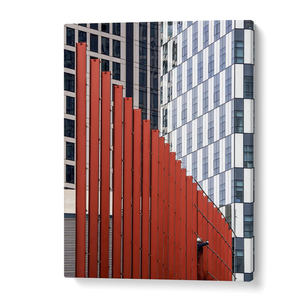 Urban architecture meets artistry in UNDER CONSTRUCTION II, PHOTOGRAPHY PRINTS, showcasing dynamic street photography.