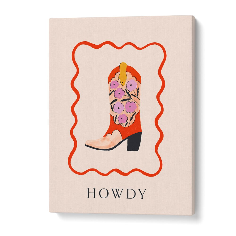Colorful cowboy boot artwork from HOWDY II, COWBOY captures Wild West spirit and modern Americana charm.