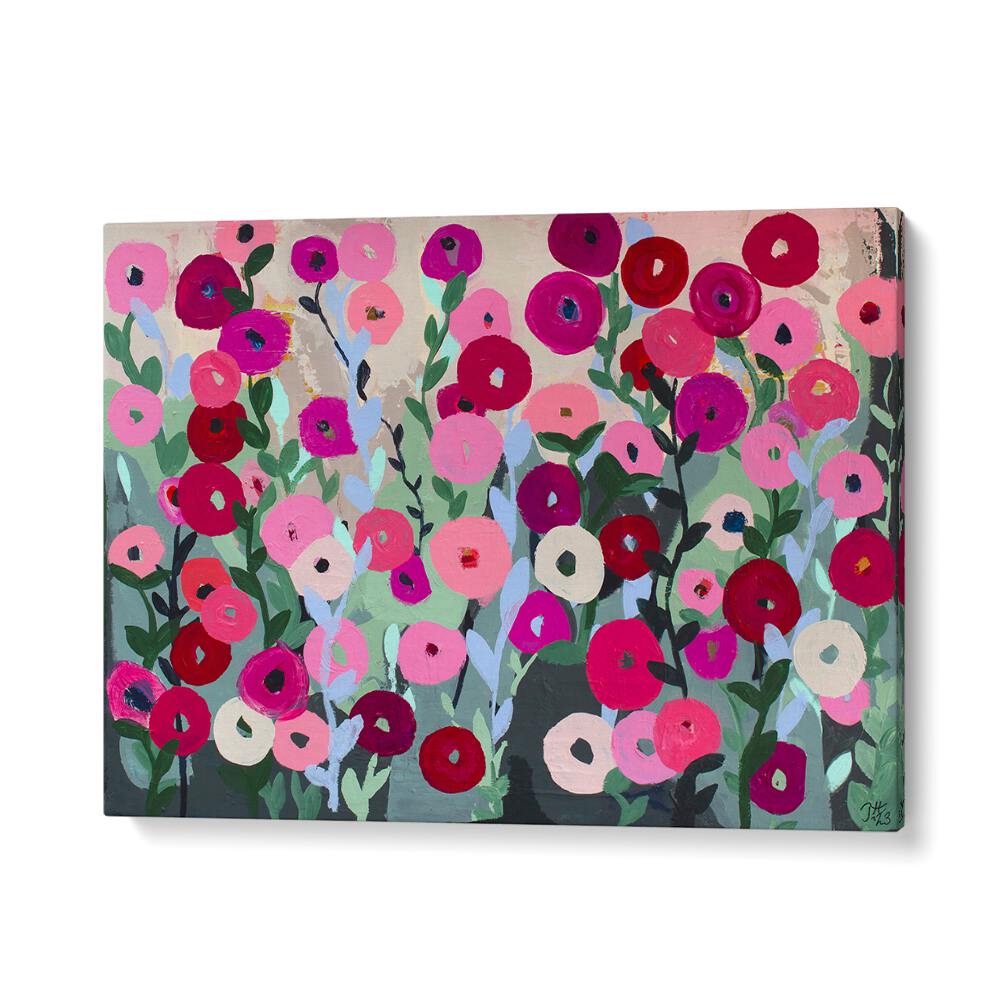 Vibrant BLOOMING CHAOS, FLORAL FLOWER PAINTINGS showcasing colorful blooms, perfect for enhancing your living space.