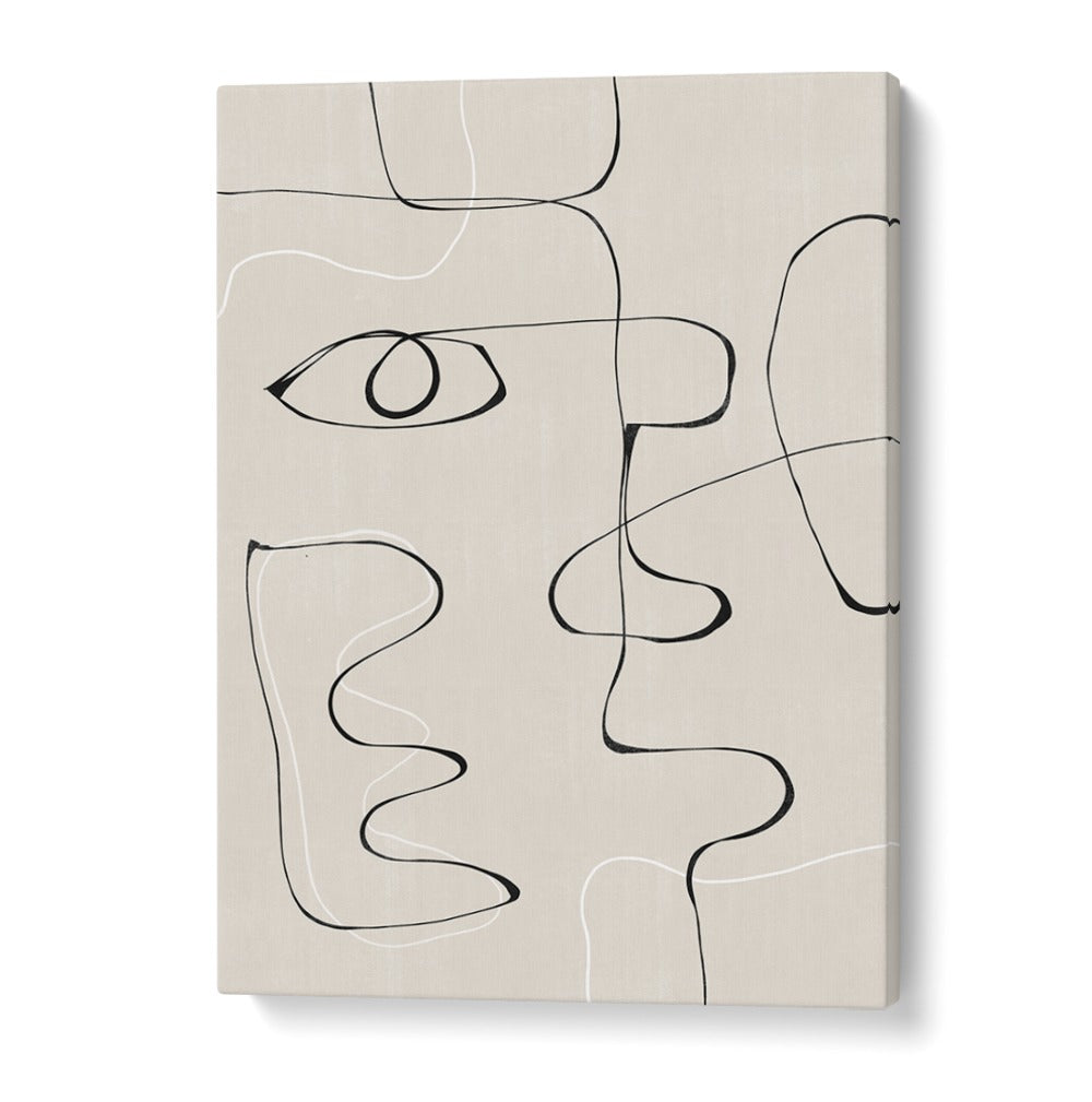Elevate your decor with ABSTRACT FACE NO II, LINE ART PAINTINGS, featuring captivating minimalist line art.
