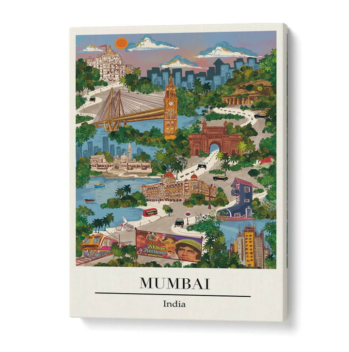 Vibrant Mumbai Travel Posters by Saumya Agarwal, showcasing the dynamic spirit of India's most lively city.
