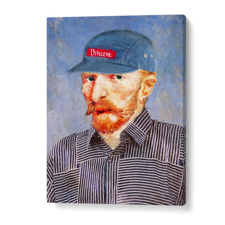 Hipster Vincent, altered art prints by Dikhotomy, blends classic style with modern flair for art lovers.