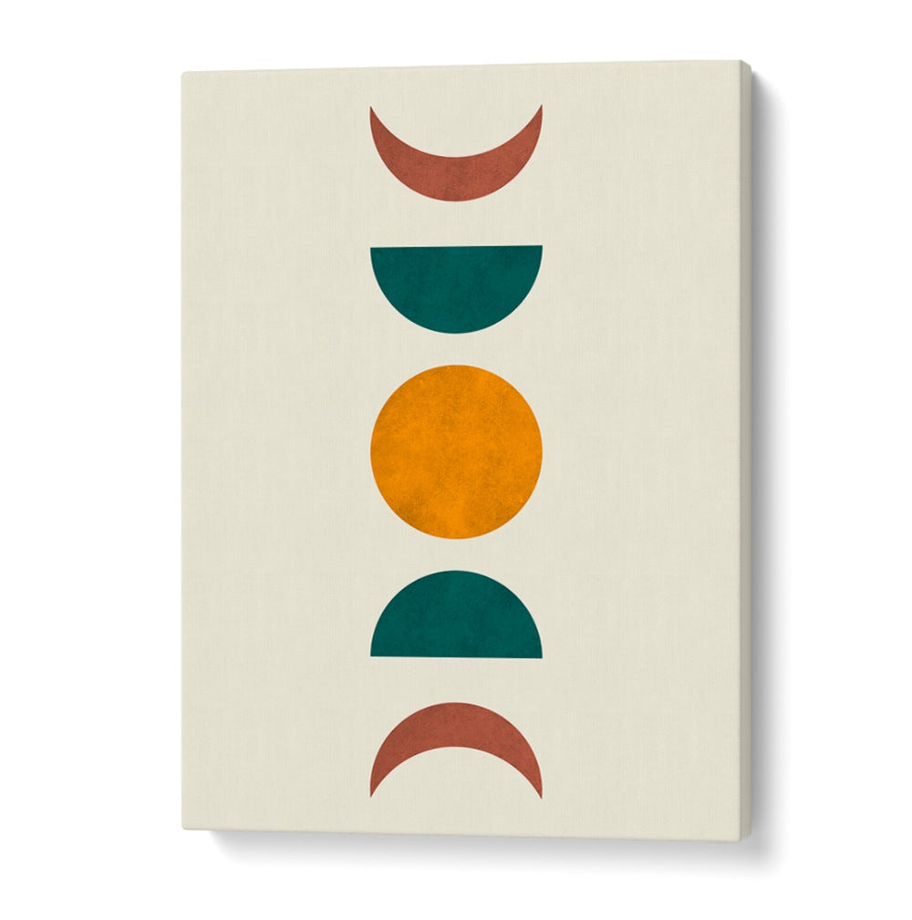Stunning MOON PHASES II, BOHO ART PAINTINGS showcasing lunar cycles in vibrant colors for a chic decor accent.