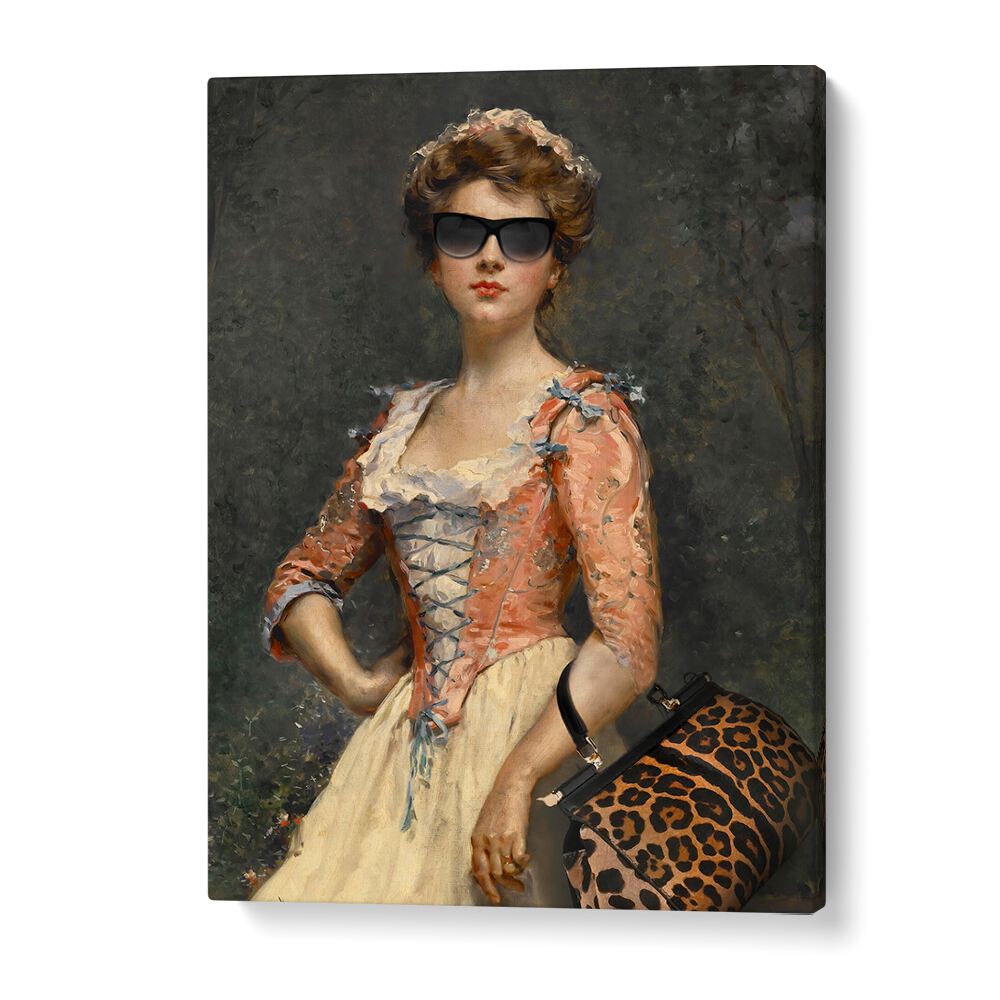 Vintage Chic Girl, Altered Art Prints by Dikhotomy blends classic elegance with modern flair for stunning decor.