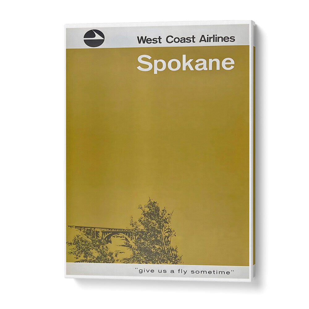 Discover the charm of WEST COAST AIRLINES, VINTAGE TRAVEL POSTERS featuring Spokane's nostalgic design.