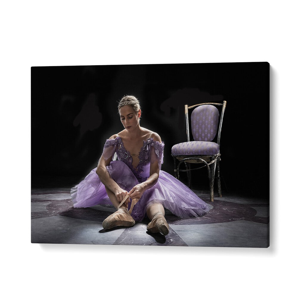 Elegant SILENT BALLERINA, PHOTOGRAPHY PRINTS showcasing a dancer in a breathtaking purple tutu, capturing grace and artistry.
