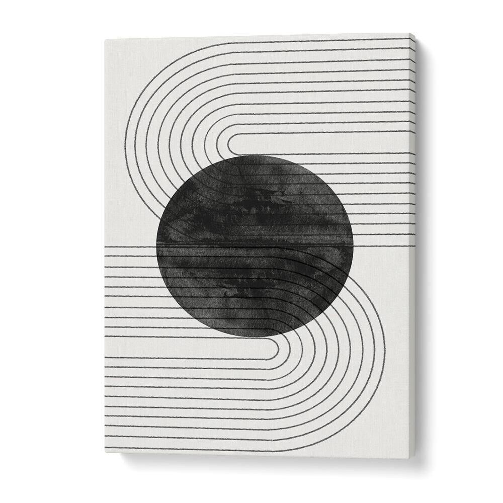 Contemporary abstract design of DEEP BLACK BALANCE VI, BOHO ART PAINTINGS by The Miuus Studio, perfect for modern decor.