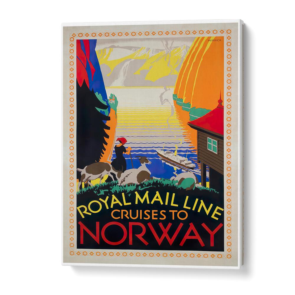 Colorful NORWAY I, VINTAGE TRAVEL POSTERS showcasing scenic landscapes and nostalgic charm for your home decor.