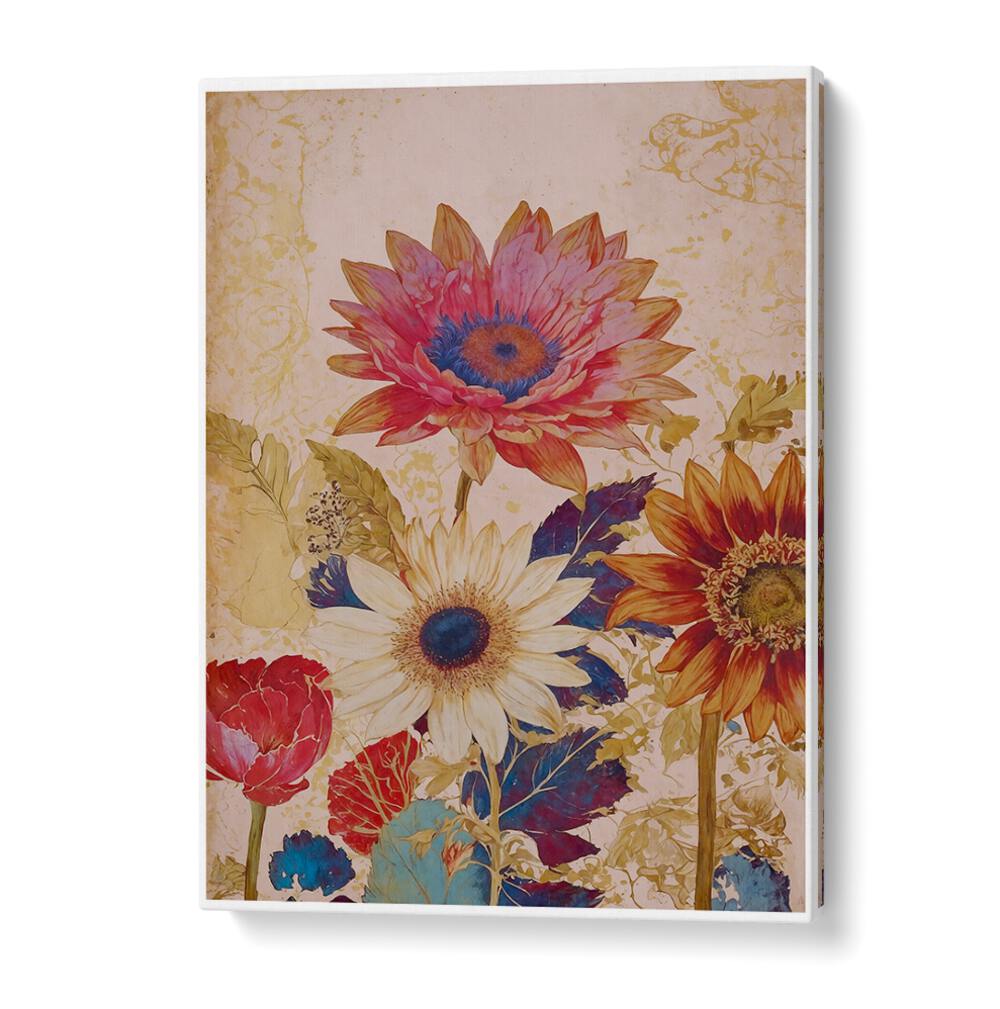 Stunning Vintage Flowers floral flower paintings, showcasing vibrant blooms for a nostalgic touch in any space.