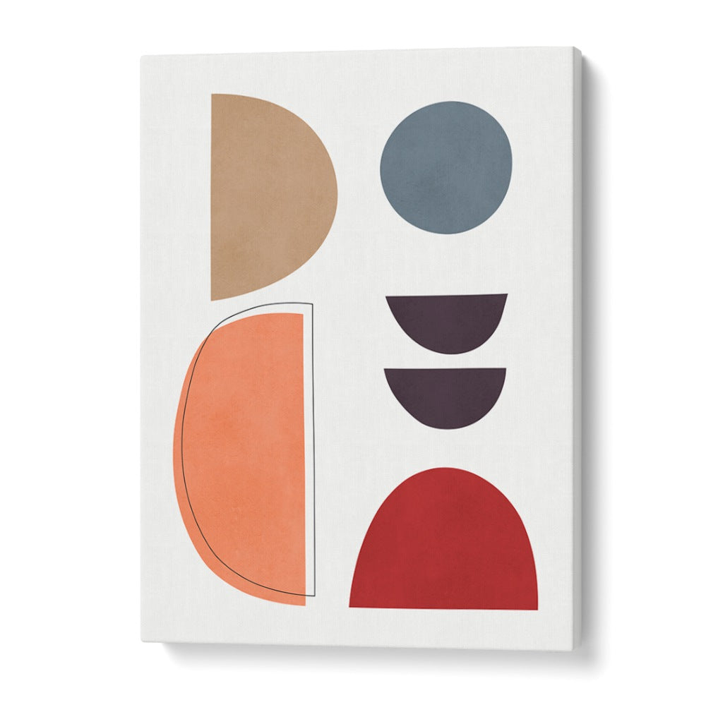 Vibrant shapes in earthy tones create a modern look in EXPRESSIVE IV, GEOMETRIC ART PRINTS for artistic inspiration.