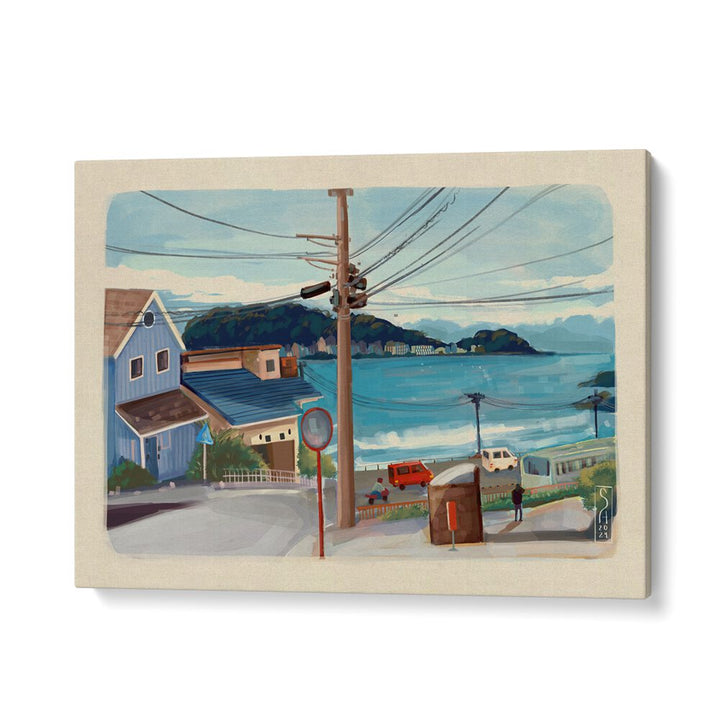 Captivating JAPAN CITY, TRAVEL POSTERS showcasing vibrant coastal scenery, perfect for enhancing your living space.