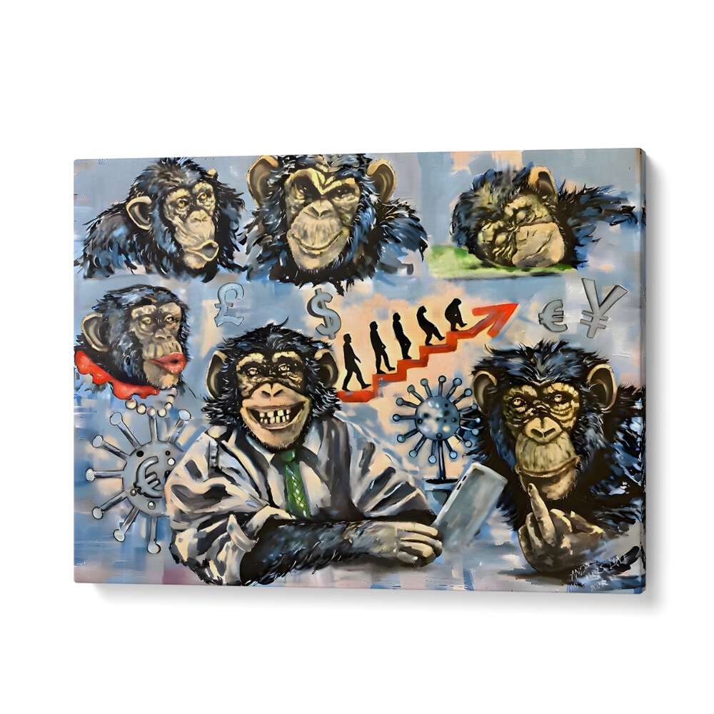 Vibrant MEETING 2021 Comic Posters featuring playful monkey artwork, perfect for art lovers and creative spaces.