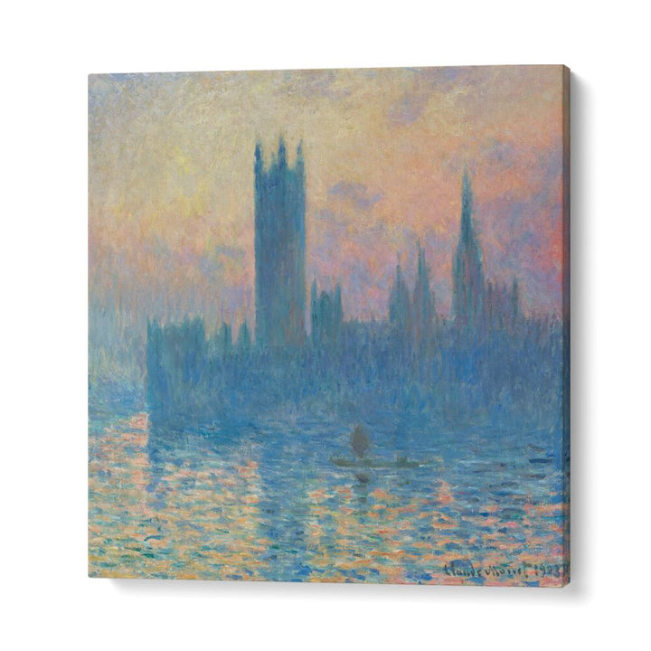 THE HOUSES OF PARLIAMENT, SUNSET (1903) , VINTAGE PAINTINGS
