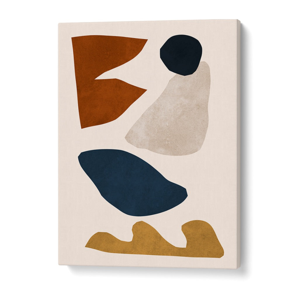 Stylish EXPRESSIVE VII, GEOMETRIC ART PRINTS featuring bold shapes and earthy tones for modern decor.