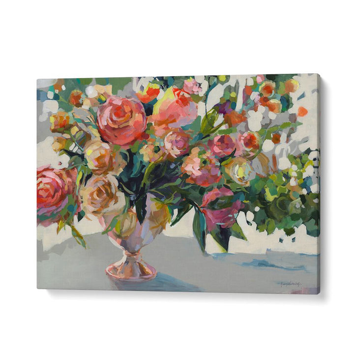Bright and vibrant ROSES, FLORAL FLOWER PAINTINGS enhance any space with stunning abstract floral designs.