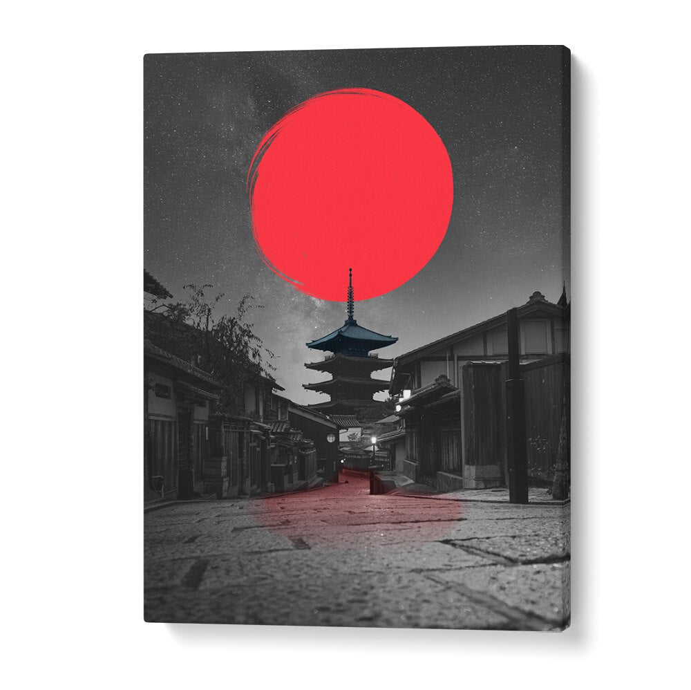 LONELY TEMPLE, JAPANESE PAINTINGS captures serene beauty with vibrant colors, perfect for enhancing your home decor.