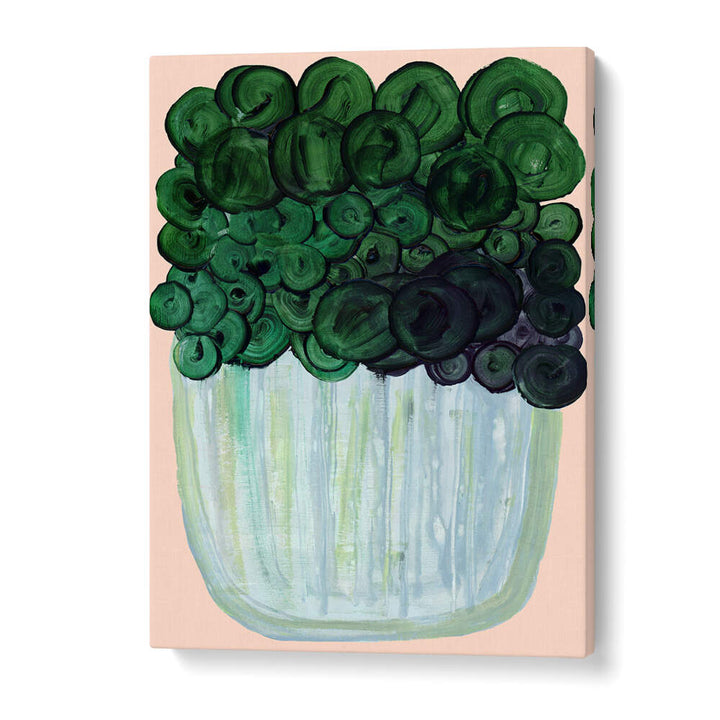 Vibrant Potted Plant No II, Floral Flower Paintings, showcasing abstract brushstrokes for a serene home ambiance.