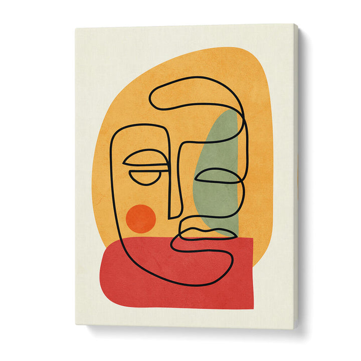 ABSTRACT FACES VIII , BOHO ART PAINTINGS